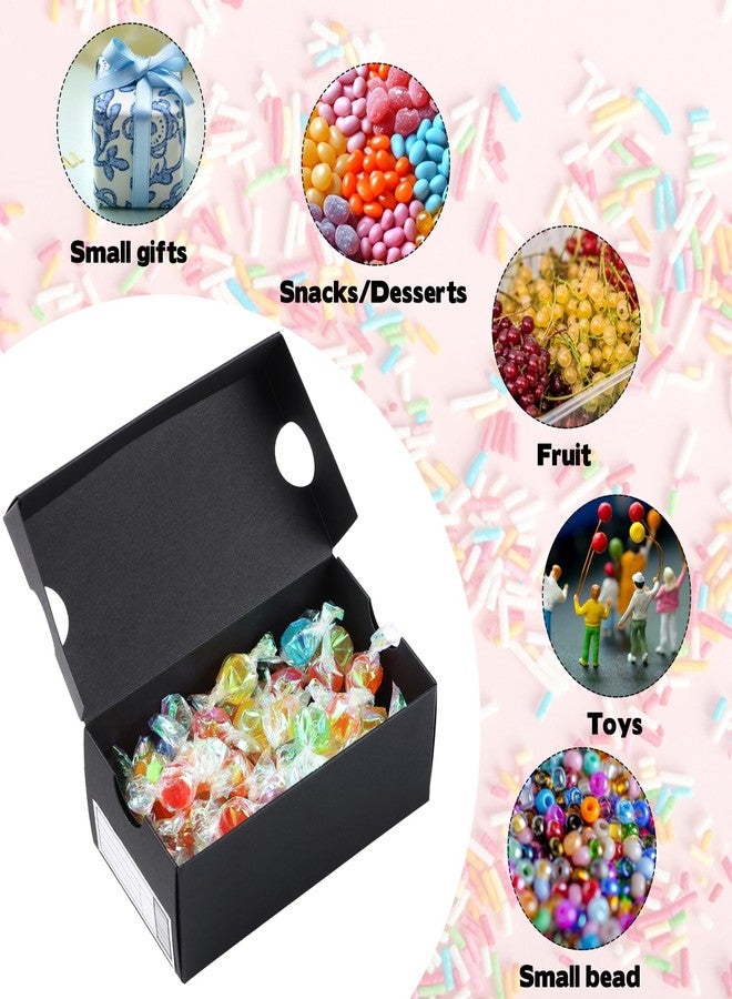 Foxtell 24 Pack Mini Sneaker Boxes for Party Favors 4.7 x 2.5 x 2 Inch Mini Shoe Gifts Boxes for Candies Cookies Snacks Sports Small Gift Case with Label for Wedding , Holiday, Birthday Party Favor (Black) - Image 4